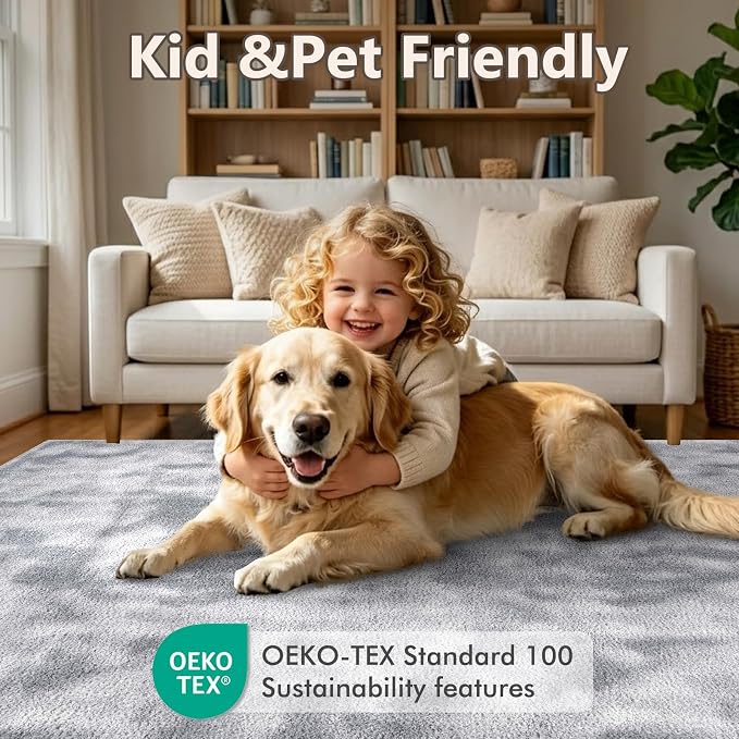 2x6 Light Grey Solid Runner Rug Washable Non-Slip - Image 8