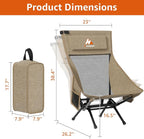 Armless Rocking Camping Chair for Adults, Portable Folding Outdoor Rocker - Image 3