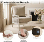 DUHOME Linen Fabric Spindle Accent Chairs Set of 2 - Image 5