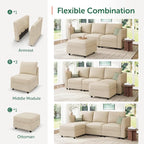 HONBAY Modular Sectional Sofa - Image 4