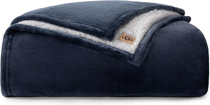 UGG Nita Twin Blanket, Reversible Plush Fleece, UGG Fluff Plush Face, Smooth by Unknown