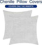 CaliTime Decorative Throw Pillow Covers 22 X 22 Inches Moonbeam Gray | Pack of 2 - Image 6