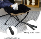 15" Folding Ottoman, Foldable Footrest Stool, Small Foot Stool - Image 7