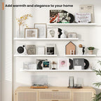 Fun Memories Picture Ledge Shelves Set of 2, 36 Inch Rustic Wall Mounted - Image 7