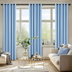MIULEE Blackout Curtains for Bedroom 2 Panels 40 x 84 Inch Long Sky Blue | - Image 6