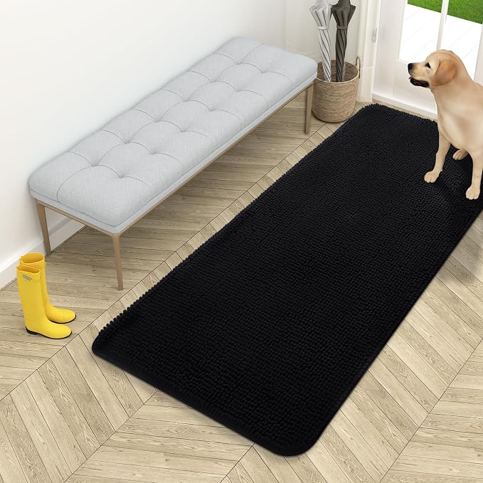 OLANLY Dog Door Mat for Muddy Paws 54x24, Super Absorbent Chenille Mud Mat | by OLANLY