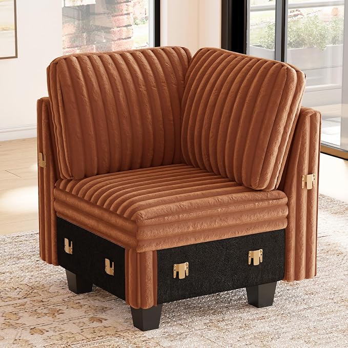 Belffin Corduroy Corner Seat for Modular Sofa Sectional Couches for Living Room by Belffin