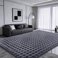Gray Rabbit Plush Rug 8'x10', Fluffy Shaggy Area Rug by CHOVY