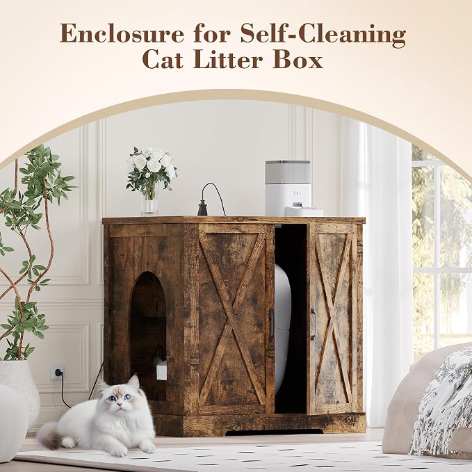 Heybly Litter Box Enclosure, Large Robot Cabinet - Image 3