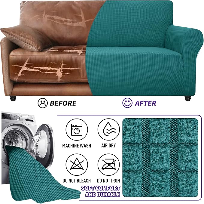 ZNSAYOTX Super Stretch Couch Cover Love Seat Sofa Covers - Image 7