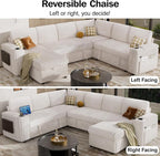 Vipbear 111" Modular Sectional Sleeper Sofa - Image 6