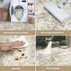 Aelenmu Round Rug 5ft Washable Rug - Image 5