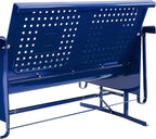 Crosley Furniture Bates Retro Metal Outdoor Sofa Glider, 3-Person Rocking Patio - Image 8