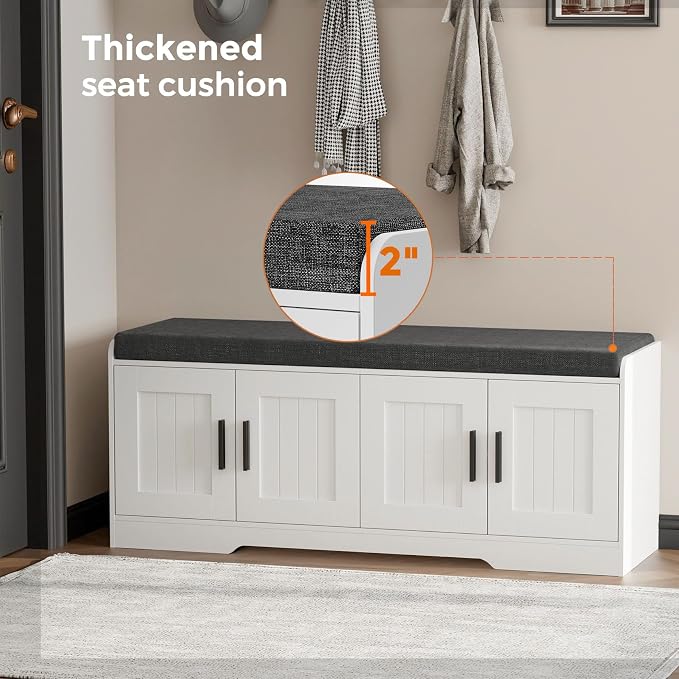 Homleke 2-Tier Storage Bench, Shoe Bench - Image 5