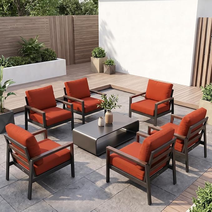 12Pcs Patio Cushion Covers Stretch Outdoor Furniture Protector Slipcovers | - Image 2