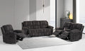 Betsy Furniture Modern Fabric Recliner Sofa Set, Loveseat w/Console, Recliner by BetsyFurniture