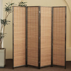 Furnnylane 4 Panel Bamboo Room Divider - Image 2