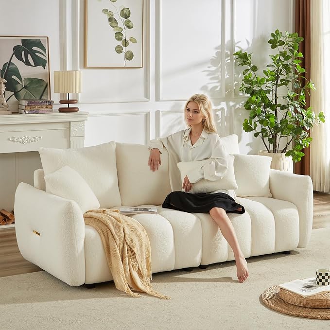Antetek Teddy Sofa Set for Living Room, 2 Pieces Modern Deep Seat Oversized - Image 4