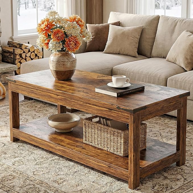 Homieasy 43.3” Rectangular Coffee Table by Homieasy