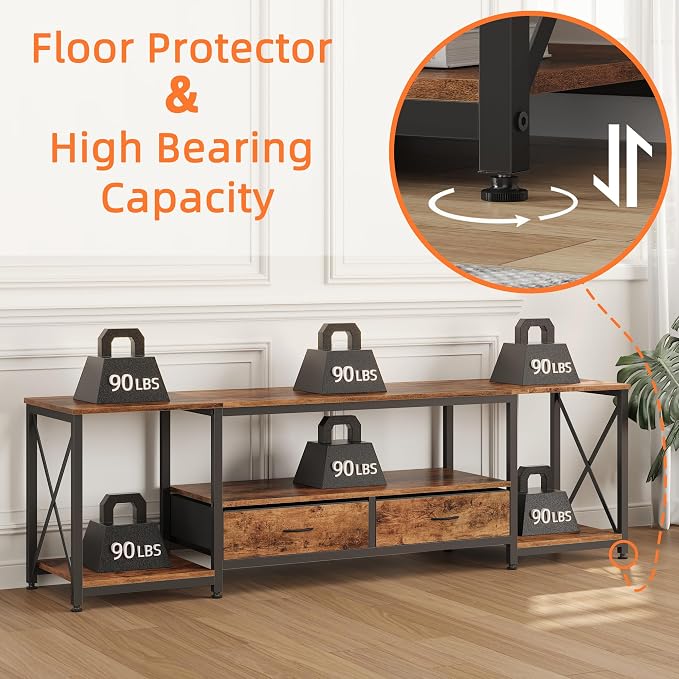GYIIYUO TV Stand with Fabric Drawers - Image 6