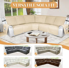 HDCAXKJ 100% Waterproof Reclining Sectional Couch Covers L Shape Recliner Sofa - Image 6