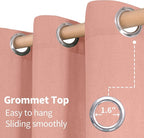 YoungsTex Dusty Rose Linen Curtains - Image 6