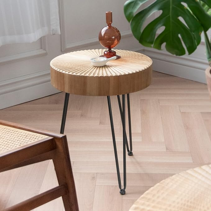 2-Piece Farmhouse Nesting Table Round - Image 5