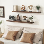 fuqing Rustic Floating Shelves for Wall, 36 Inch Floating Shelves Set of 2 - Image 2