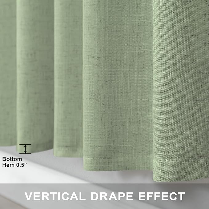 Sage Green Curtains 38 Inch Width - Image 6