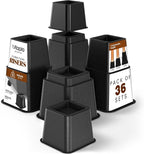 Utopia Bedding Bed Riser, 3 & 5 Inches Adjustable Furniture Risers by UTOPIABEDDING