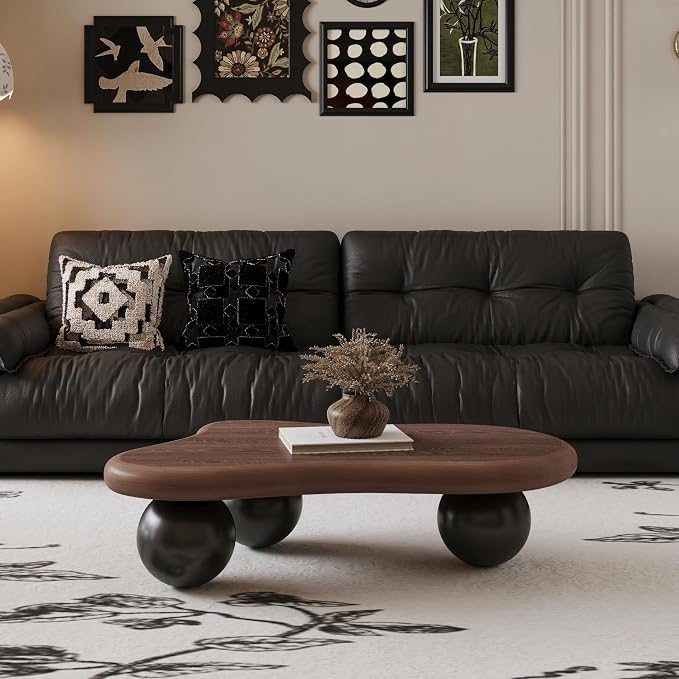 40" Cloud Coffee Table for Living Room Irregular Coffee Table Modern Low Coffee - Image 6