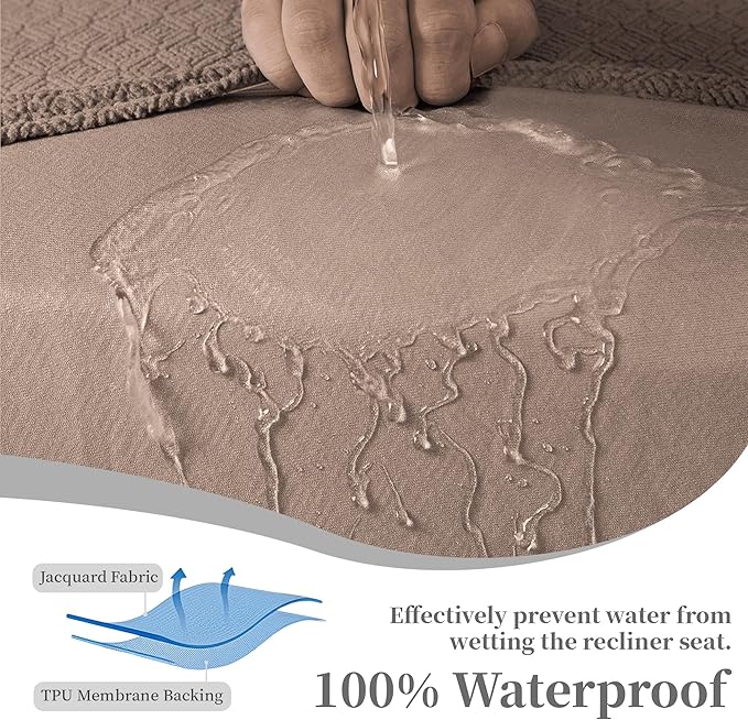 100% Waterproof Sectional Recliner Couch Covers - Image 4
