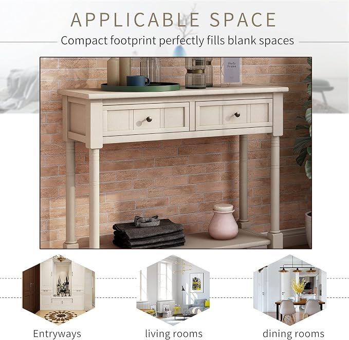 Harper & Bright Designs TREXM Daisy Series Console Table Traditional Design - Image 4
