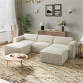 Novilla 117.7" Modular Sectional Sofa, No Assembly Cloud Sectional Couch by Novilla