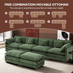 Ihanherry 146" U-Shaped Modern Sofa Modular Sectional Cloud Couch - Image 7