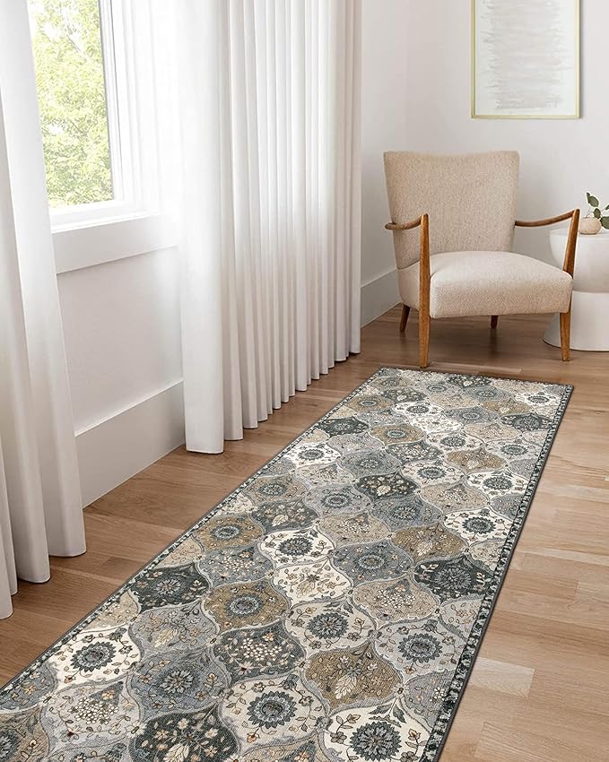 Lahome Moroccan Washable Runner Rug, 2x6 Soft Kitchen Runner Rug Non Slip | by Lahome