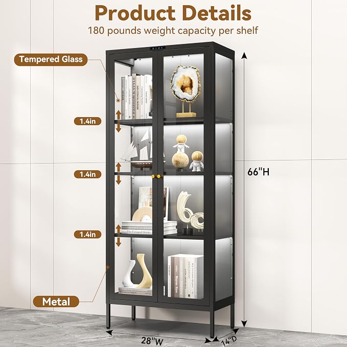 Polup Glass Display Cabinet - Image 2