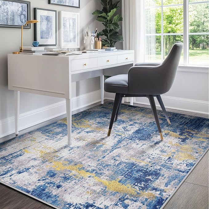 RELEANY Washable 5'x7' Abstract Area Rug - Image 7