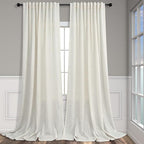 Pitalk 72 Inch Wide Curtains for Living Room 84 in Long 2 Panels Natural Linen by Pitalk