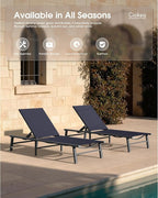 Ciokea Foldable Outdoor Lounge Chair, No Assembly Patio Chaise Lounge Outdoor - Image 8