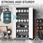 Metal Storage Cabinet with 2 Doors and 6 Shelves, Locking File Cabinet - Image 9