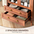 Vlsrka 71 Inch Arched Curio Cabinet - Image 7