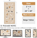 DUKINO 2x4 Rug Runner, Washable Dog Bathroom Rug Soft Non Slip Beige Yellow | - Image 2