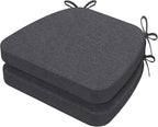 AAAAAcessories D-Shaped Chair Cushions, Machine-Washable Cover, Dark Grey by AAAAAcessories