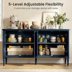 RoyalCraft Buffet Cabinet with Storage, Vintage Sideboard with Adjustable - Image 4