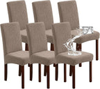 Genina Waterproof Chair Covers for Dining Room, Stretch Jacquard Dining Chair by Genina