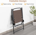 Vongrasig 6 Pieces Folding Patio Dining Set, All Weather Small Metal Outdoor - Image 7