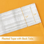 MIULEE Yellow Back Tab Blackout Curtains 52x96 Inch Long 2 Panels Set | Rod - Image 4