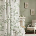 Sage Green Boho Floral 100% Blackout Curtains 84 Inch 2 Panels | Farmhouse by Unknown