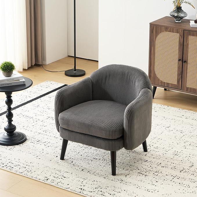 VINGLI 30.3" Wide Modern Barrel Accent Armchairs Set of 2 - Image 8